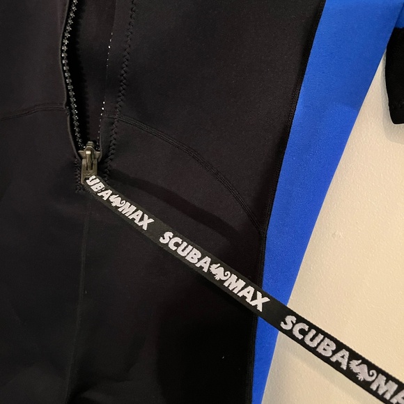 ScubaMax Island 2 Wetsuit Men's 2mm Shorty Black & Blue 2mm - Picture 7 of 8